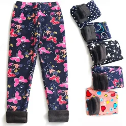 Kids Girls' Leggings Heart Active Outdoor 7-13 Years Fall Leopard Print Navy blue dots Colorful hearts