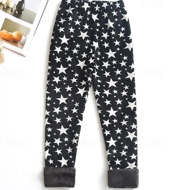 Kids Girls' Leggings Heart Active Outdoor 7-13 Years Fall Leopard Print Navy blue dots Colorful hearts