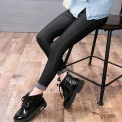 Kids Girls' Leggings Solid Color Daily Outdoor 7-13 Years Summer Black Royal Blue