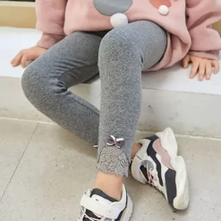 Kids Girls' Leggings Solid Color Active Outdoor Cotton 7-13 Years Fall Pink purple Black White