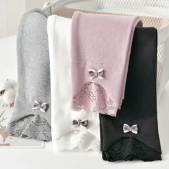 Kids Girls' Leggings Solid Color Active Outdoor Cotton 7-13 Years Fall Pink purple Black White