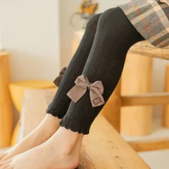 Kids Girls' Leggings Solid Color Fashion Outdoor Cotton 3-7 Years Spring turmeric Black White