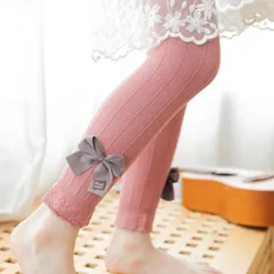 Kids Girls' Leggings Solid Color Fashion Outdoor Cotton 3-7 Years Spring turmeric Black White