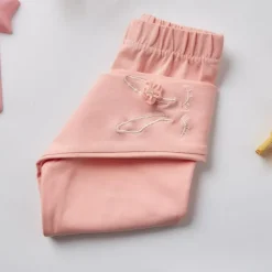 Kids Girls' Leggings Solid Color Active Ruched School Cotton 3-7 Years Spring Black White Pink