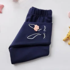 Kids Girls' Leggings Solid Color Active Ruched School Cotton 3-7 Years Spring Black White Pink