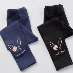 Kids Girls' Leggings Solid Color Active Ruched School Cotton 3-7 Years Spring Black White Pink