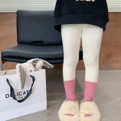 Kids Girls' Leggings Solid Color Daily School 4-12 Years Spring Black Pink Navy Blue