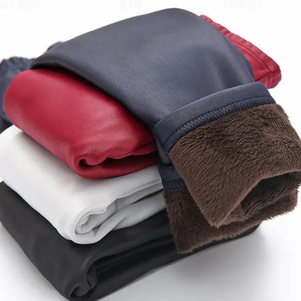 Kids Girls' Leggings Solid Color Active Outdoor 7-13 Years Fall Black Red Navy Blue