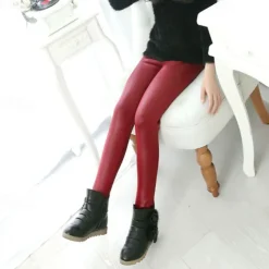 Kids Girls' Leggings Solid Color Active Outdoor 7-13 Years Fall Black Red Navy Blue