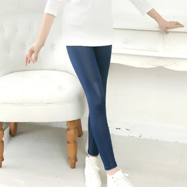 Kids Girls' Leggings Solid Color Active Outdoor 7-13 Years Fall Black Red Navy Blue