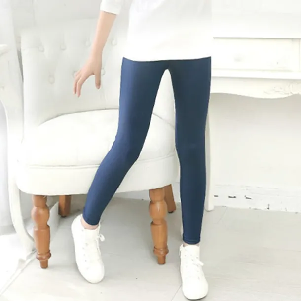 Kids Girls' Leggings Solid Color Active Outdoor 7-13 Years Fall Black Red Navy Blue