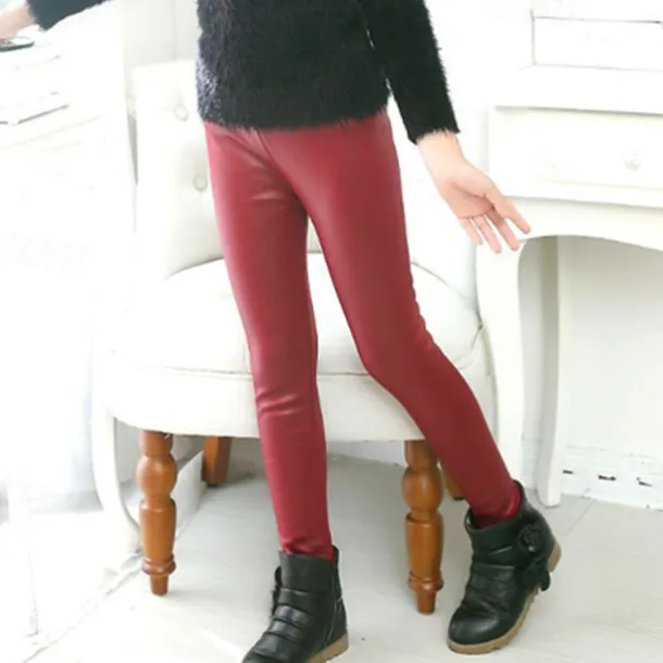 Kids Girls' Leggings Solid Color Active Outdoor 7-13 Years Fall Black Red Navy Blue