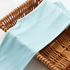 Kids Girls' Leggings Solid Color Sports Outdoor Cotton 7-13 Years Summer Light Blue Black White