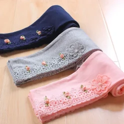 Kids Girls' Leggings Solid Color Daily School 4-12 Years Spring Pink Navy Blue Gray