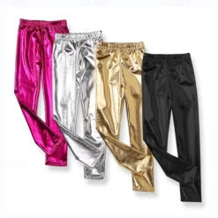 Kids Girls' Leggings Solid Color Fashion Outdoor 3-7 Years Fall Black Golden Rose