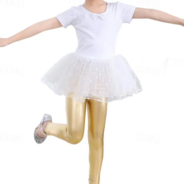 Kids Girls' Leggings Solid Color Fashion Outdoor 3-7 Years Fall Black Golden Rose