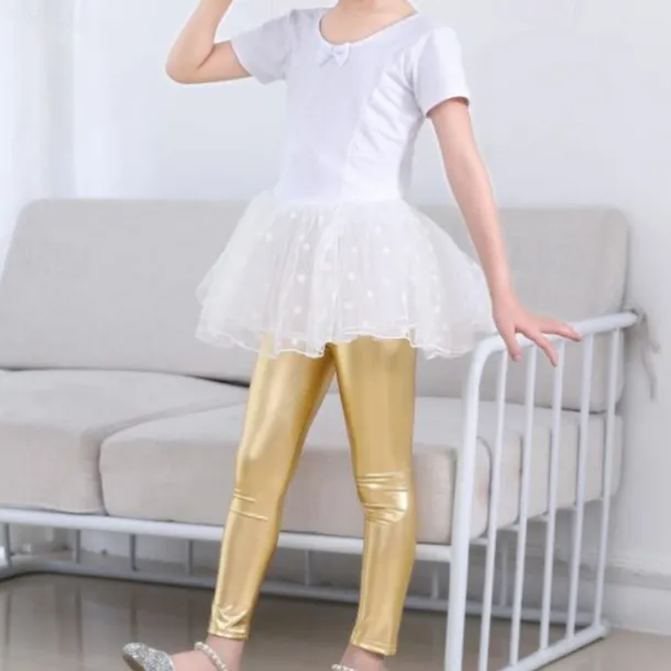 Kids Girls' Leggings Solid Color Fashion Outdoor 3-7 Years Fall Black Golden Rose