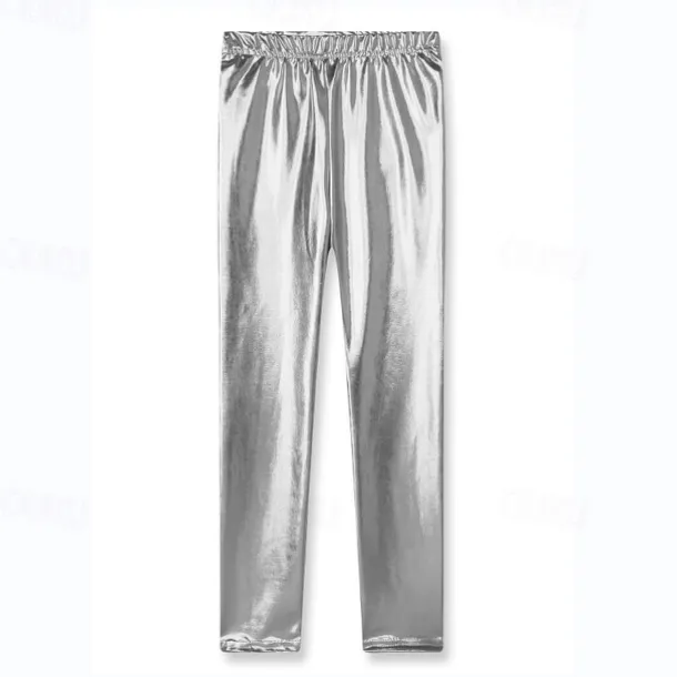 Kids Girls' Leggings Solid Color Fashion Outdoor 3-7 Years Fall Black Golden Rose