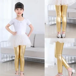Kids Girls' Leggings Solid Color Fashion Outdoor 3-7 Years Fall Black Golden Rose