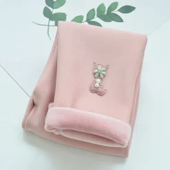 Kids Girls' Leggings Solid Color Active School Cotton 7-13 Years Spring Black Pink Blue