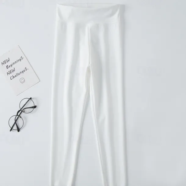 Kids Girls' Leggings Solid Color Active Training 7-13 Years Spring Black White Pink