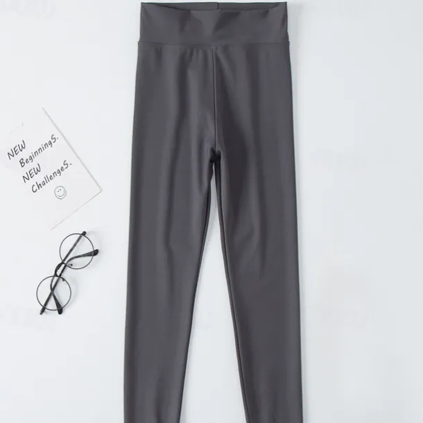 Kids Girls' Leggings Solid Color Active Training 7-13 Years Spring Black White Pink