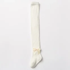 Kids Girls' Leggings Tights Light Pink White Black Striped Fall Winter Casual Socks Indoor / Spring / Cotton