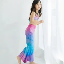 Kids Girls' Mermaid Swimwear Swimsuit Holiday Beach Scales Vacation Tropical Bathing Suits 4 years+ Summer Pink Royal Blue