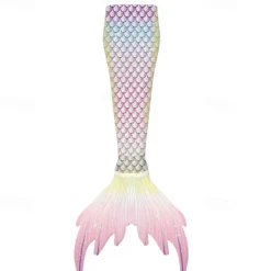 Kids Girls' Mermaid Swimwear Swimsuit Holiday Beach Scales Vacation Tropical Bathing Suits 4 years+ Summer White Pink