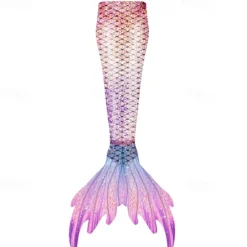 Kids Girls' Mermaid Swimwear Swimsuit Holiday Beach Scales Vacation Tropical Bathing Suits 4 years+ Summer White Pink