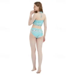 Kids Girls' Mermaid Swimwear Swimsuit Holiday Beach Scales Vacation Tropical Bathing Suits 4 years+ Summer Light Pink Light Green