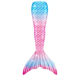 Kids Girls' One Piece Mermaid Swimwear Swimwear Beach Children's Day Geometric Bathing Suits 4-12 Years Summer Blue Fuchsia