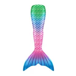 Kids Girls' One Piece Mermaid Swimwear Swimwear Beach Children's Day Geometric Bathing Suits 4-12 Years Summer Blue Fuchsia