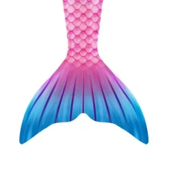 Kids Girls' One Piece Mermaid Swimwear Swimwear Beach Children's Day Geometric Bathing Suits 4-12 Years Summer Blue Fuchsia