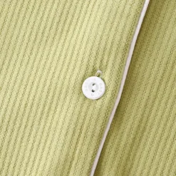 Kids Girls' Pajama Sets Long Sleeve SY01-pajamas light pink Yellow Light Green Solid Color Button Spring Fall Active Home 7-13 Years