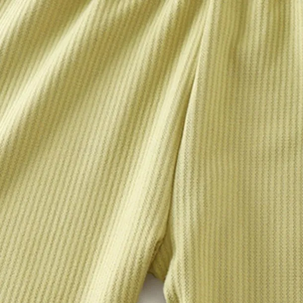 Kids Girls' Pajama Sets Long Sleeve SY01-pajamas light pink Yellow Light Green Solid Color Button Spring Fall Active Home 7-13 Years