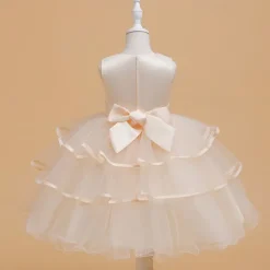 Kids Girls' Party Dress Graphic Flower Sleeveless Special Occasion Princess Polyester Party Dress Summer Spring 4 years+ Multicolor Champagne Pink