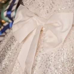 Kids Girls' Party Dress Solid Color Long Sleeve Performance Wedding Party Mesh Princess Sweet Mesh Mid-Calf Sheath Dress Tulle Dress Summer Spring Fall kids White Champagne