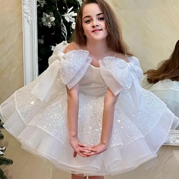 Kids Girls' Party Dress Solid Color Sleeveless Performance Mesh Princess Sweet Mesh Mid-Calf Sheath Dress Tulle Dress Summer Spring Fall kids White Champagne Pink