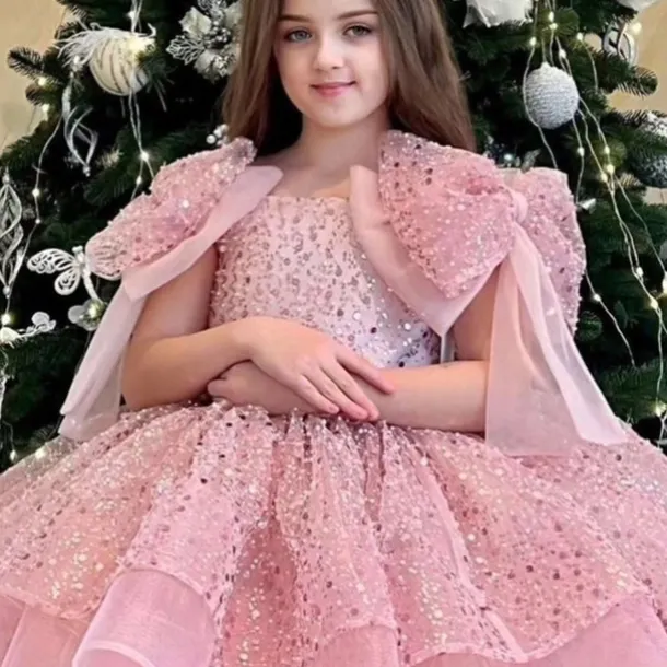 Kids Girls' Party Dress Solid Color Sleeveless Performance Mesh Princess Sweet Mesh Mid-Calf Sheath Dress Tulle Dress Summer Spring Fall kids White Champagne Pink