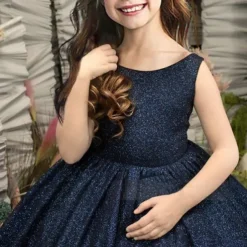 Kids Girls' Party Dress Solid Color Sleeveless Performance Wedding Mesh Princess Sweet Lace Mid-Calf Sheath Dress Tulle Dress Flower Girl's Dress Summer Spring Fall 2-12 Years Blue