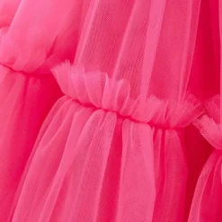 Kids Girls' Party Dress Solid Color Sleeveless Performance Wedding Party Tie Knot Beautiful Sweet Polyester Asymmetrical Party Dress Swing Dress A Line Dress Summer 4 years+ Black White Pink