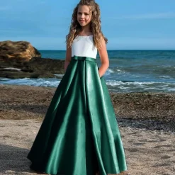 Kids Girls' Party Dress Solid Color Sleeveless Performance Mesh Princess Sweet Mesh Mid-Calf Sheath Dress Tulle Dress Summer Spring Fall 2-12 Years Black White Champagne