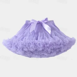 Kids Girls' Skirt Solid Color Active Mesh Performance 5-13 Years Summer Black White Pink