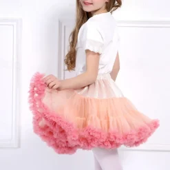 Kids Girls' Skirt Solid Color Active Mesh Performance 5-13 Years Summer Black White Pink