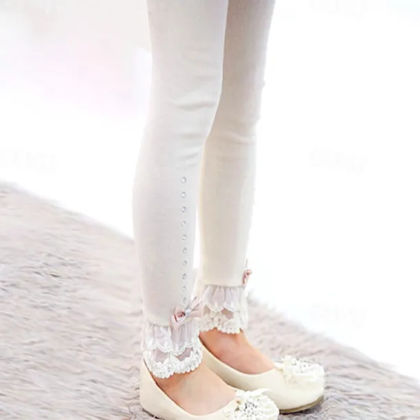 Kids Girls' Solid Color Cute 7-13 Years Winter Pink Yellow Navy Blue / Fall