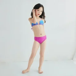 Kids Girls' Swimsuit Bikini Outdoor Party Mermaid Vacation Fashion Bathing Suits 4 years+ Summer Yellow Pink