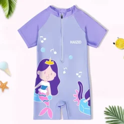 Kids Girls' Swimsuit Outdoor Party Graphic Cartoon Vacation Fashion Bathing Suits 4 years+ Summer Pink Blue