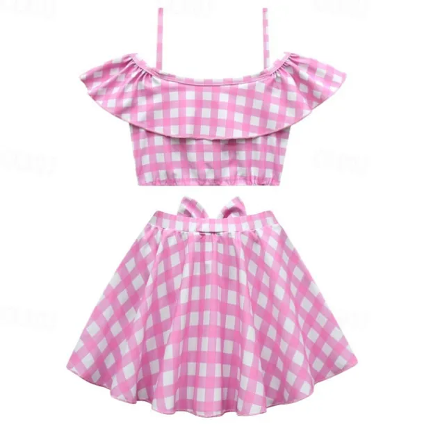 Kids Girls' Swimwear Outdoor Beach Print Bathing Suits 2-12 Years Summer 20365+bags 20365+swimming cap