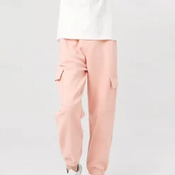 Kids Girls' Trousers Solid Color Streetwear Pocket School 4 years+ Spring Black White Pink